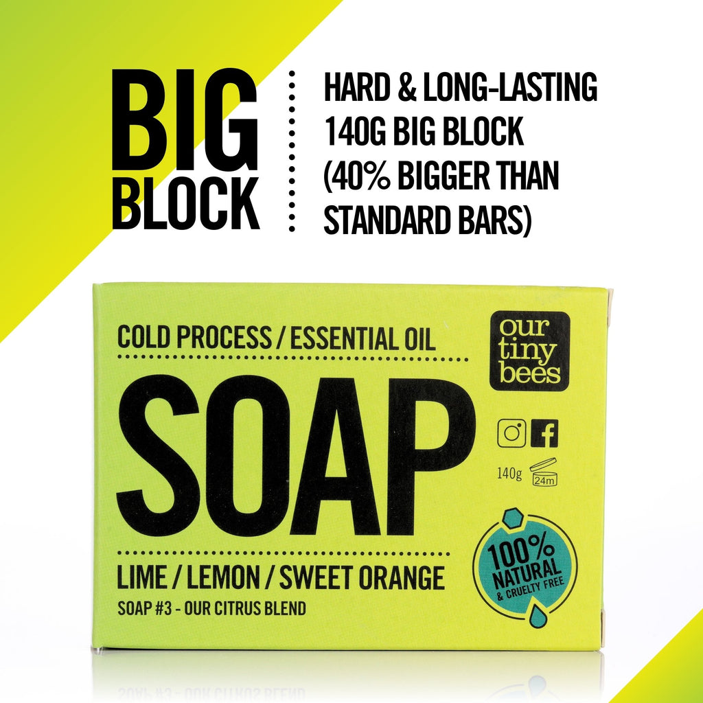 Soap #3: Lime / Lemon / Sweet Orange / Bergamot (140g Big Block)