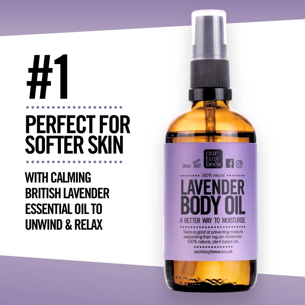 Lavender Body Oil: Calming and relaxing.