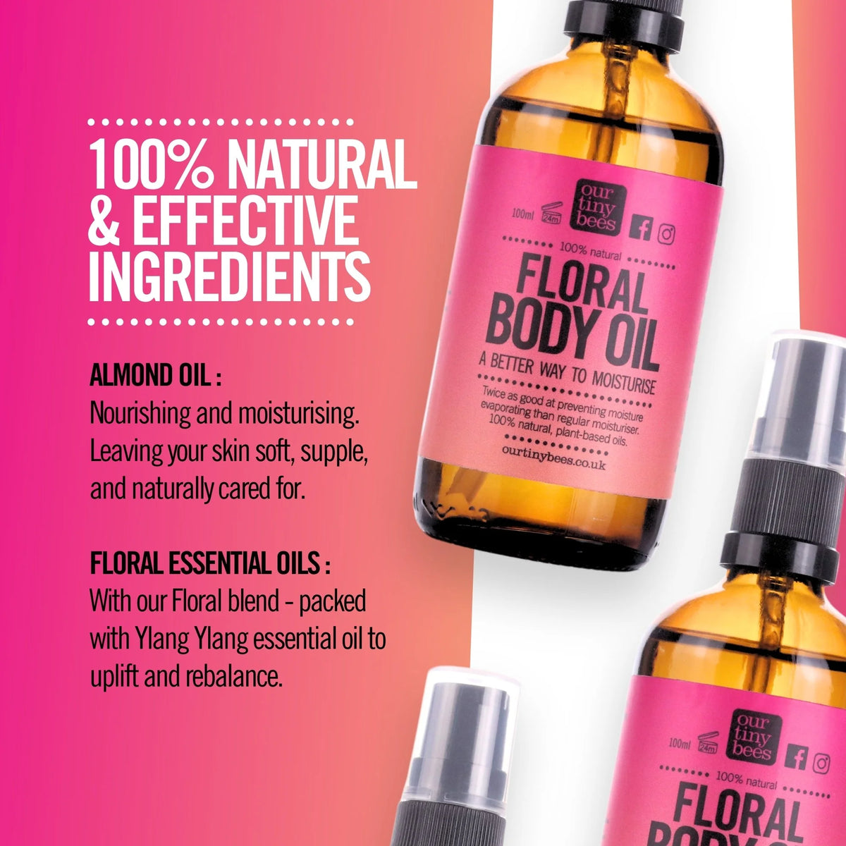 Floral Body Oil: Floral and exotic.