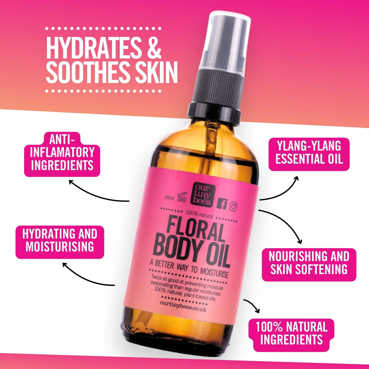 Floral Body Oil: Floral and exotic.