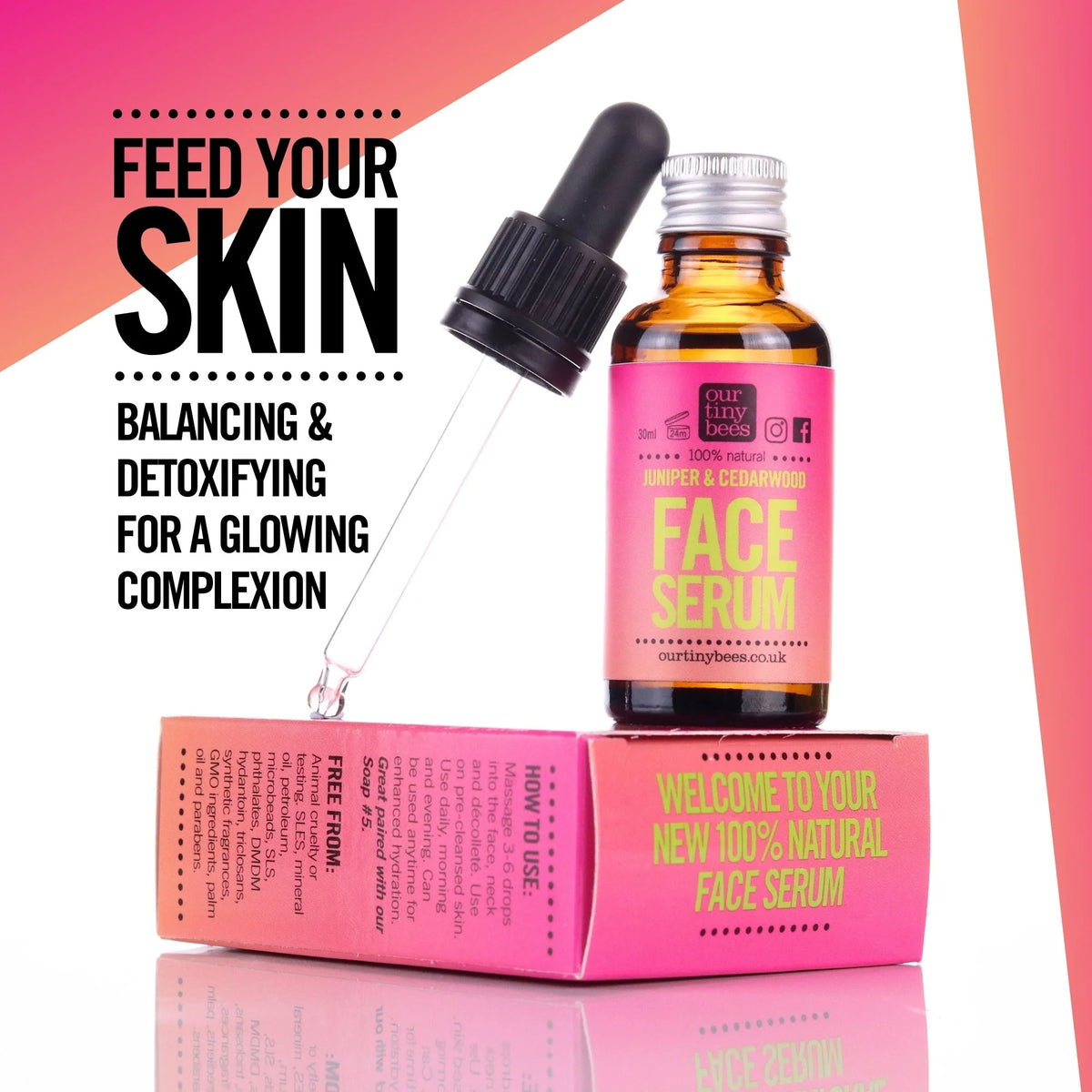 Juniper & Cedarwood 100% Natural Balancing Face Serum for Combination Skin