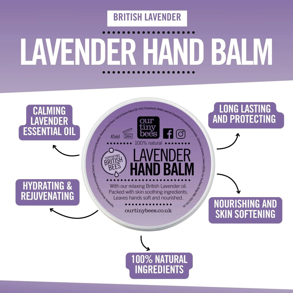 Lavender Hand Balm – For Dry, Cracked & Hardworking Hands.