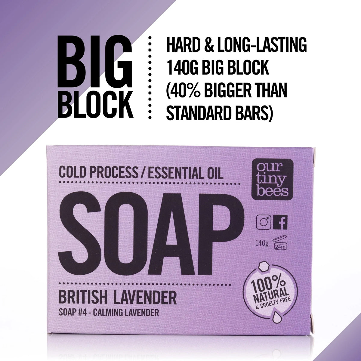 Soap #4: Lavender (140g Big Block)