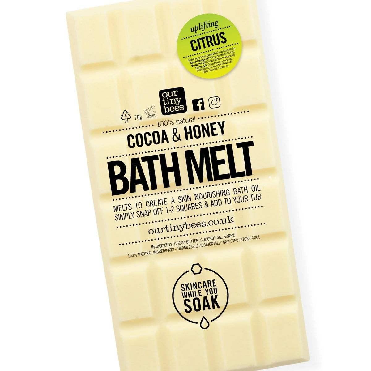 Citrus Bath Melt - Bergamot, Lime, Lemon and Orange