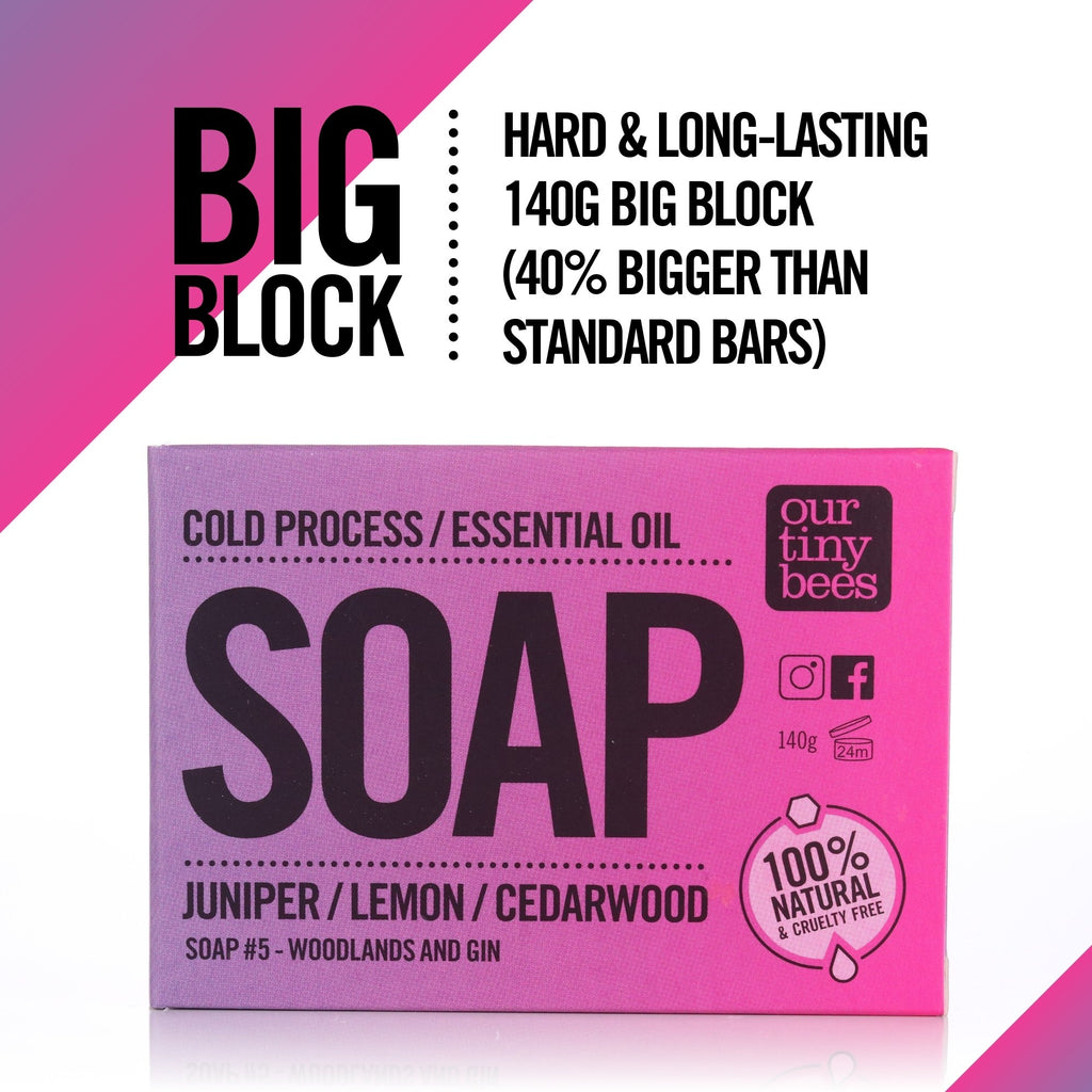 Soap #5: Juniper / Lemon / Cedarwood / Ylang Ylang (140g Big Block)