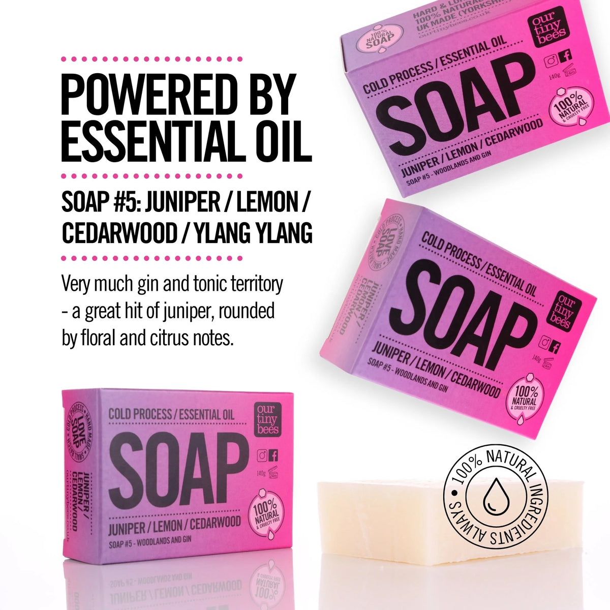 Soap #5: Juniper / Lemon / Cedarwood / Ylang Ylang (140g Big Block)