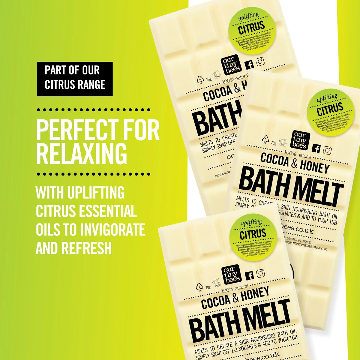 Citrus Bath Melt - Bergamot, Lime, Lemon and Orange