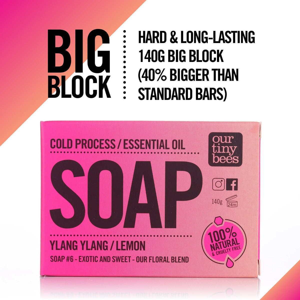 Soap #6: Ylang Ylang / Lemon / Lavender (140g Big Block)