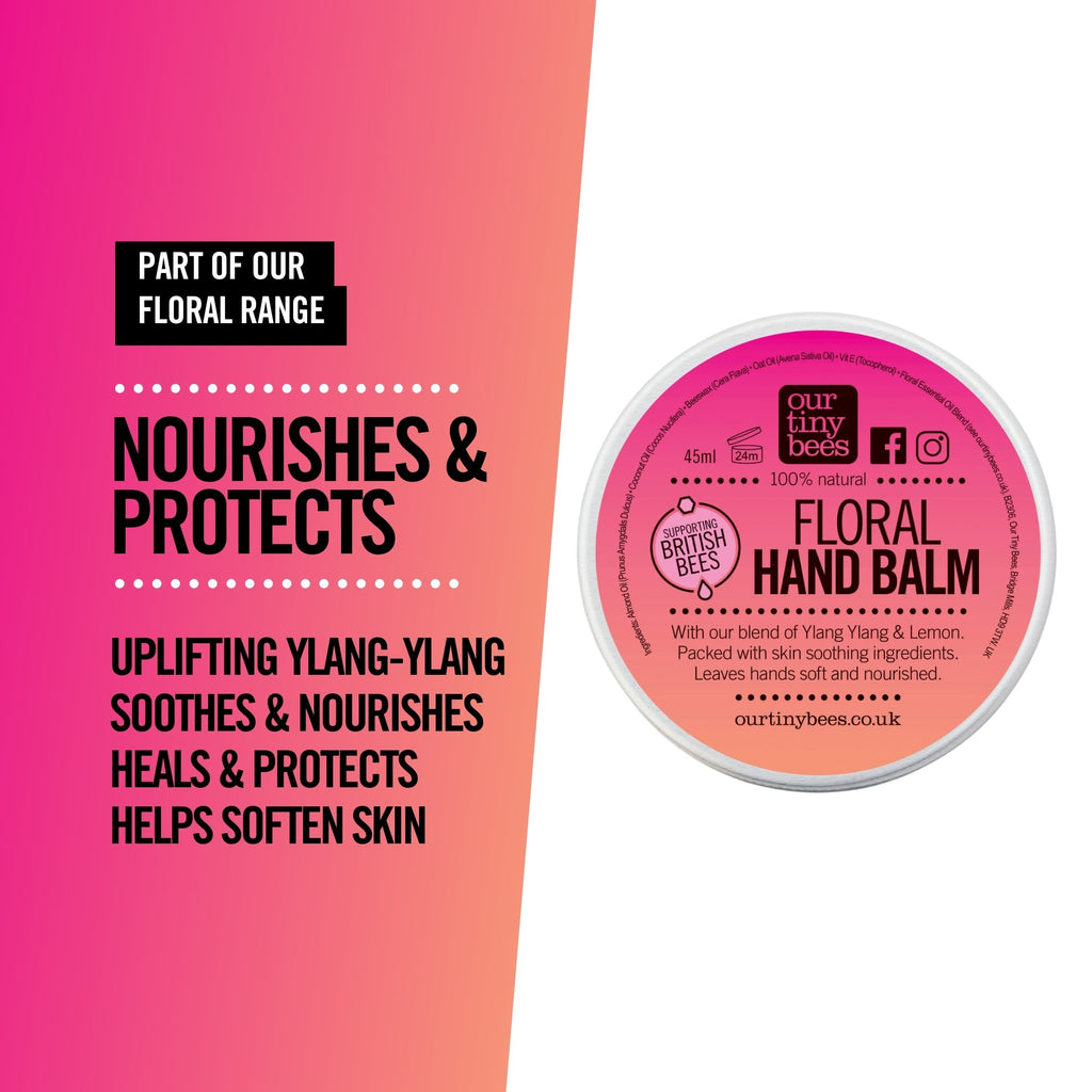 Floral Hand Balm – Natural Hand Balm with Ylang Ylang, Lemon & Lavender | Soothing & Nourishing