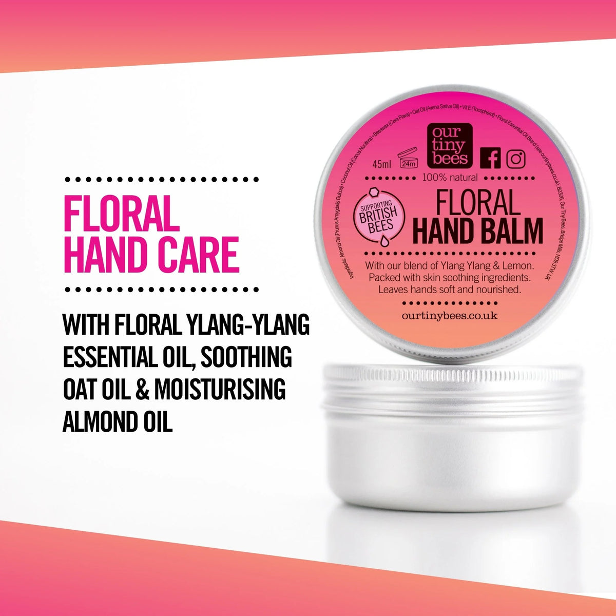 Floral Hand Balm – Natural Hand Balm with Ylang Ylang, Lemon & Lavender | Soothing & Nourishing