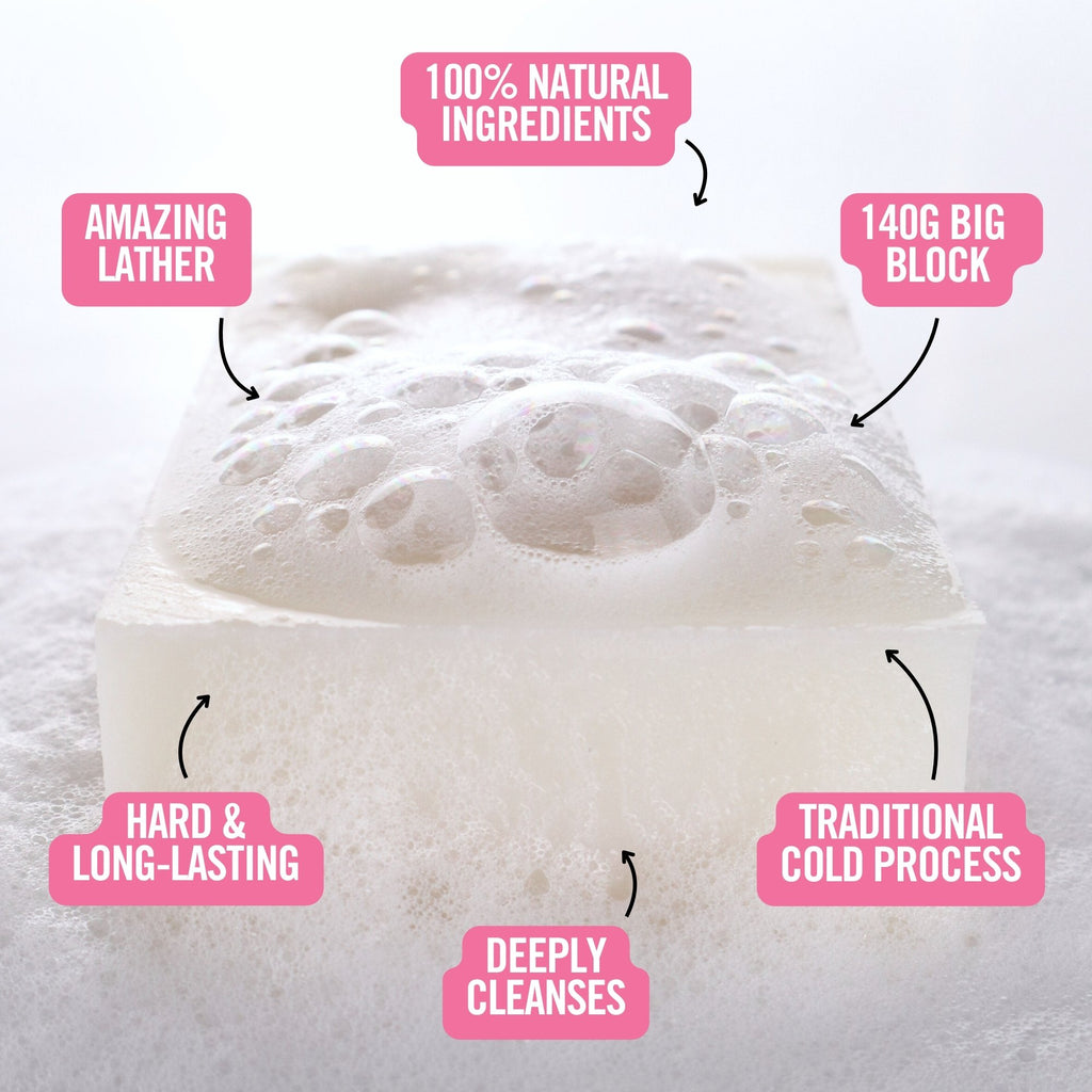 Soap #7: Rose Geranium / Orange / Lemon (140g Big Block)