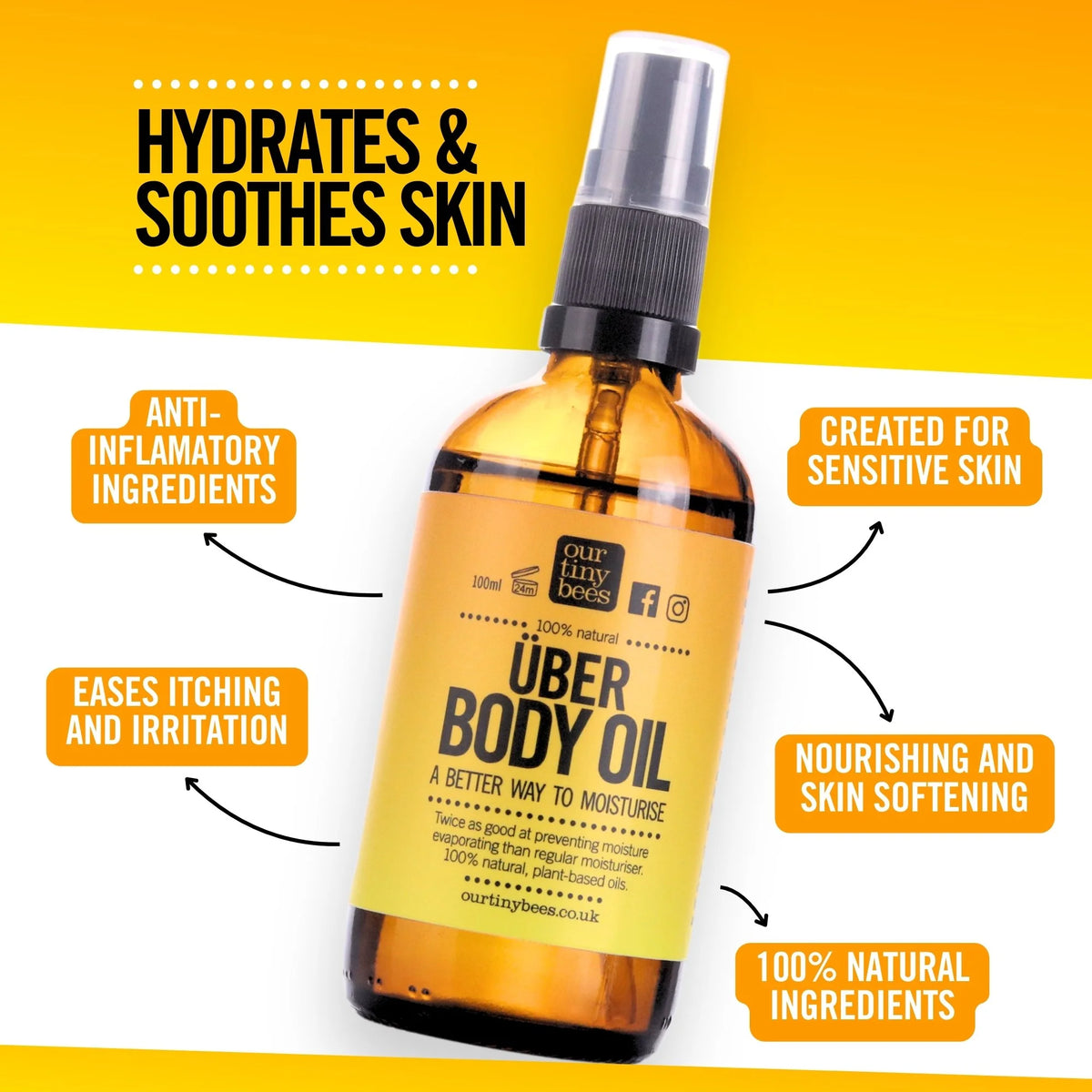Über Body Oil: Unscented, for sensitive skin.