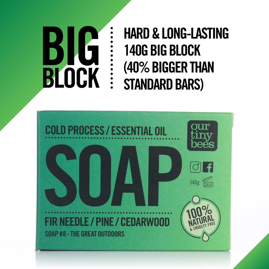 Soap #8: Fir Needle / Pine / Cedarwood  (140g Big Block)