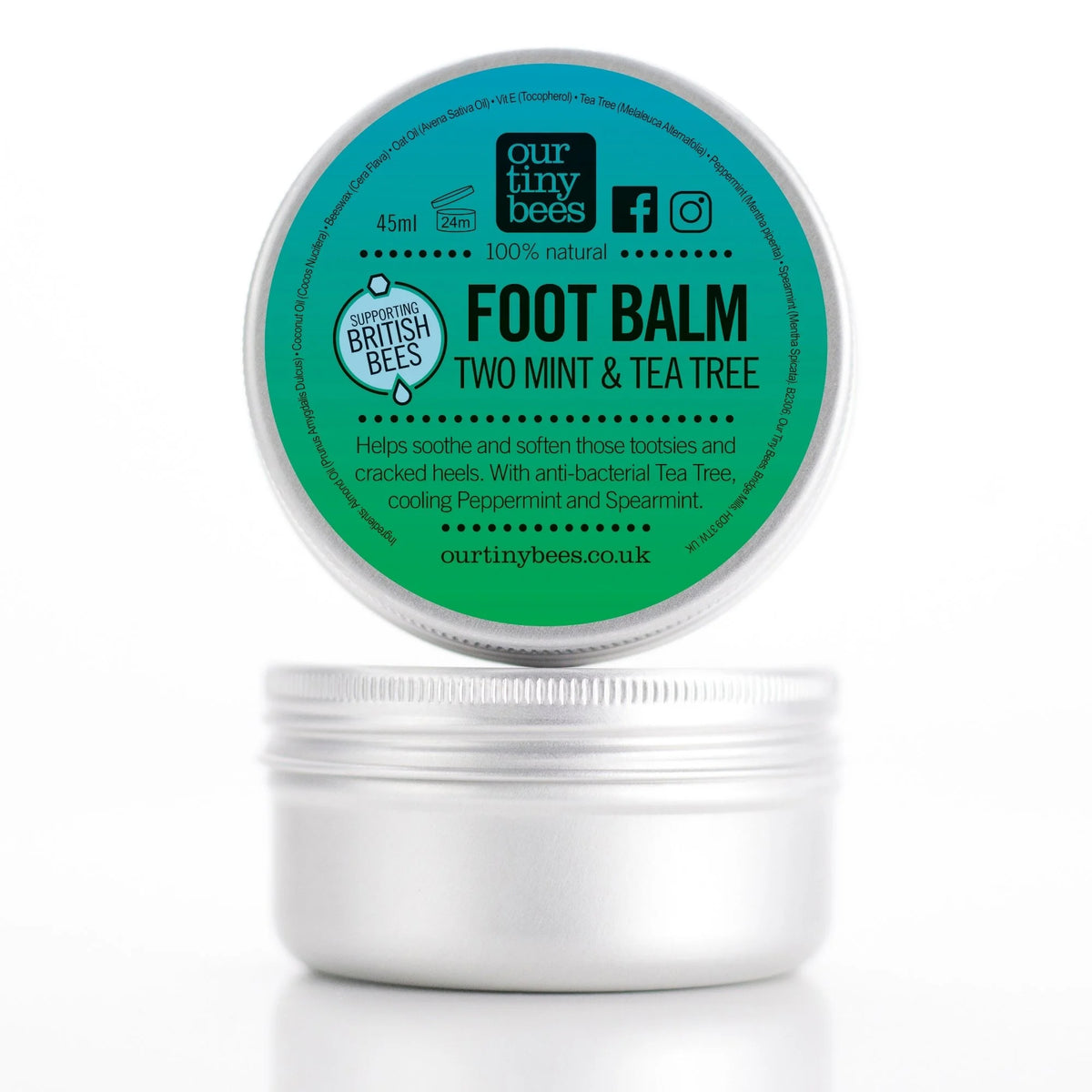Two Mint and Tea Tree Foot Balm / Natural Foot Balm