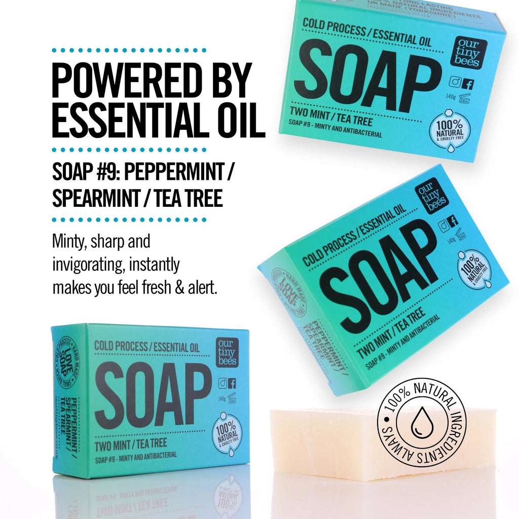 Soap #9: Peppermint / Spearmint / Tea Tree (140g Big Block)