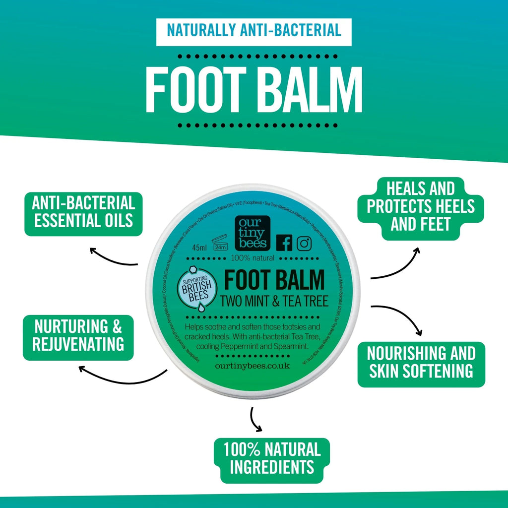Two Mint and Tea Tree Foot Balm / Natural Foot Balm