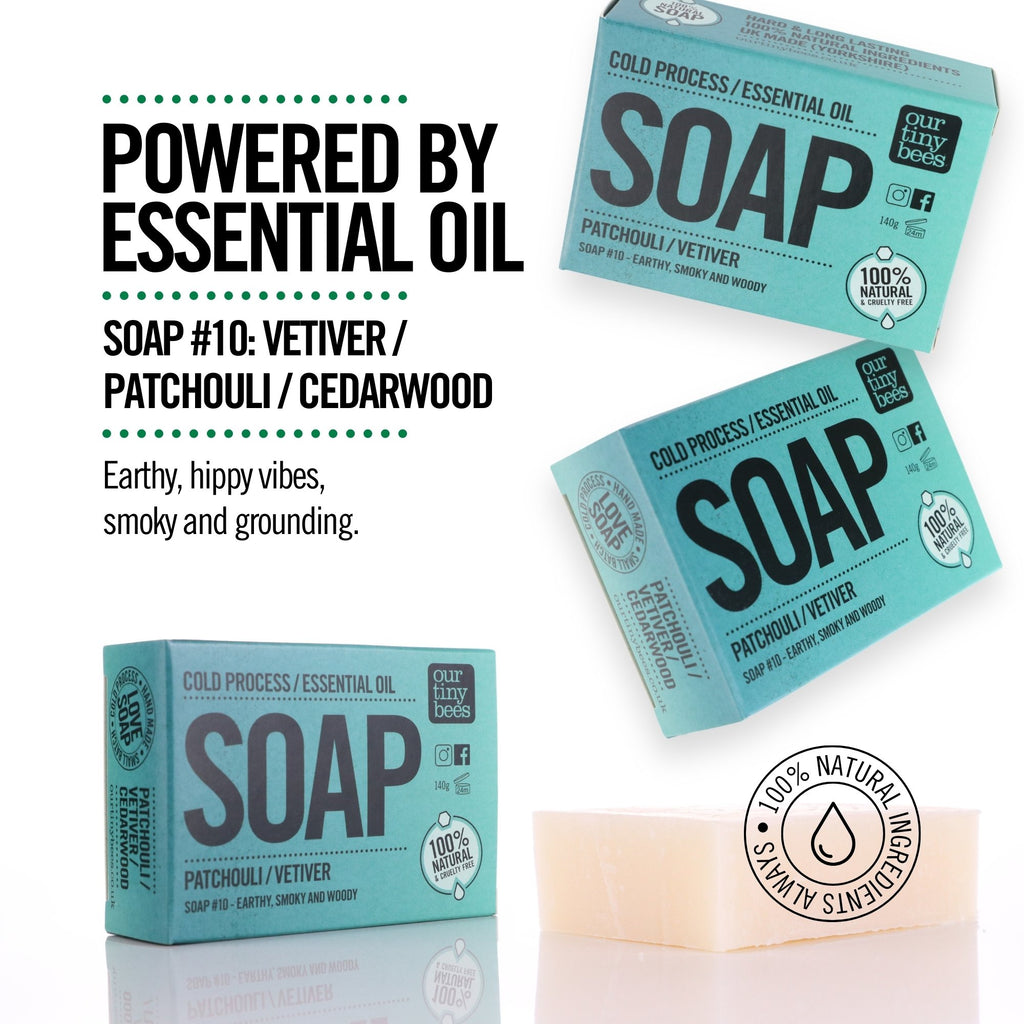 Soap #10: Vetiver / Patchouli / Cedarwood (140g Big Block)