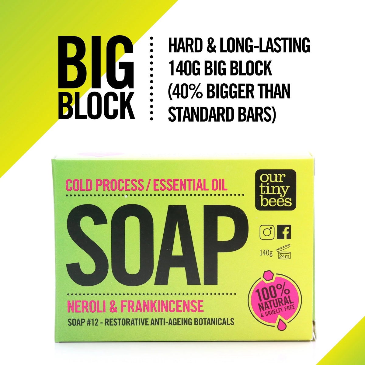 Soap #12: Neroli and Frankicense (140g Big Block)