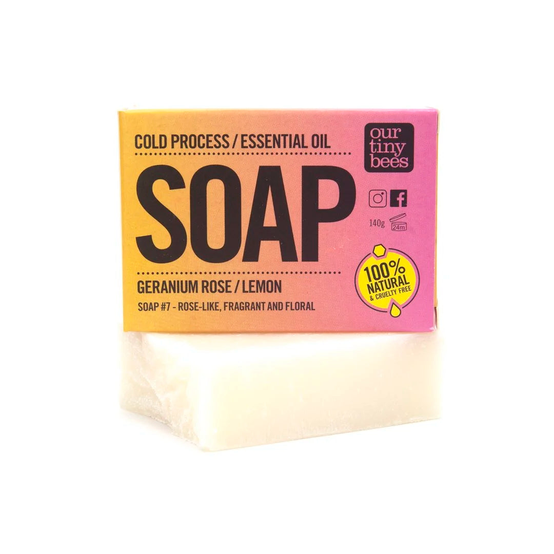 Soap #7: Rose Geranium / Orange / Lemon (140g Big Block)