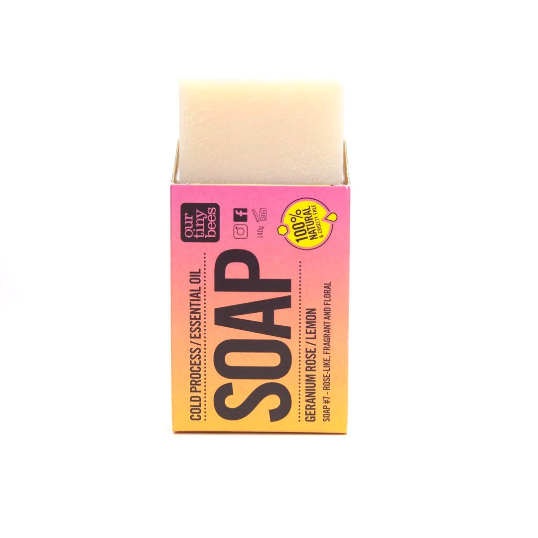 Soap #7: Rose Geranium / Orange / Lemon (140g Big Block)